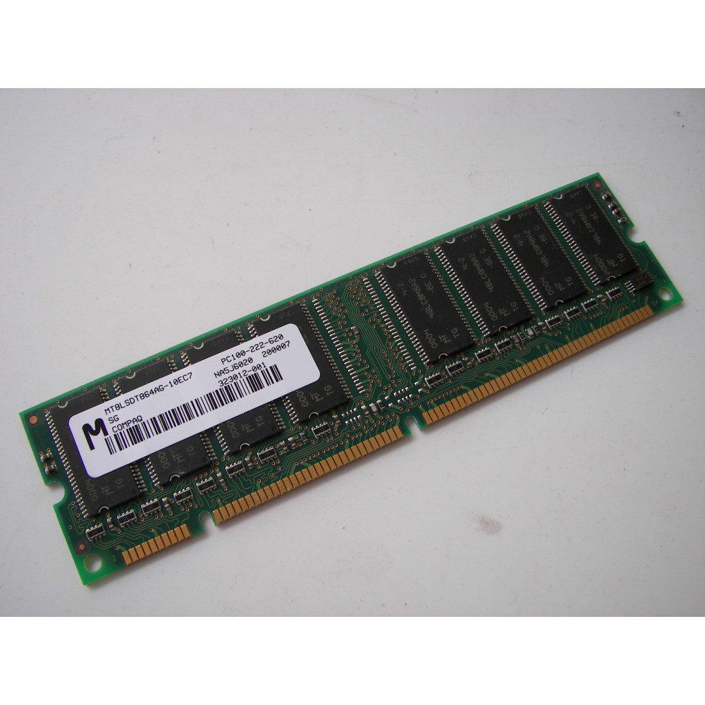 MICRON MT8LSDT864AG-10EC7 AKX 64MB 168p PC100 CL2 8c 8x8 SDRAM DIMM T016