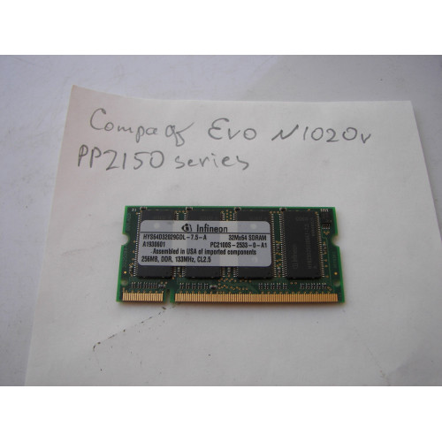 Infineon 256MB DDR 133MHz SDRAM Laptop Memory HYS64D32029GDL-7.5-A