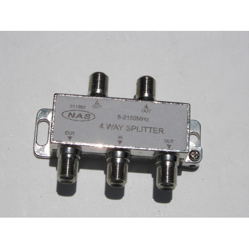 NAS 5-2150 MHz 4 Way Splitter, Solid Back