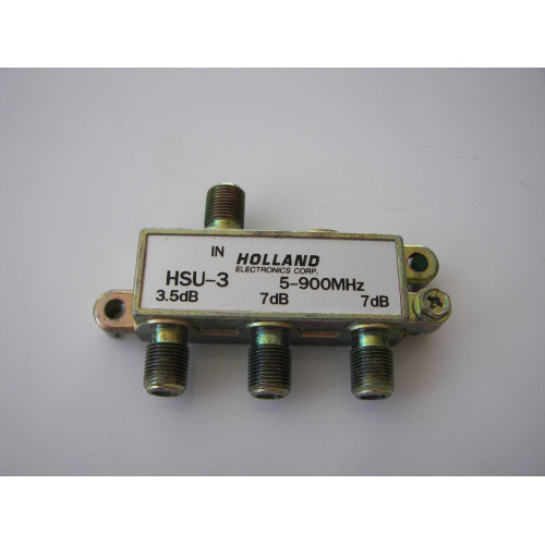 Holland HSU-3 Coax Cable Splitter 5-900MHz