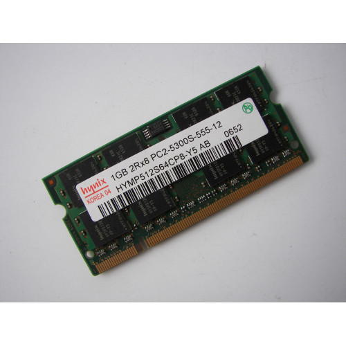 Hynix Universal 1GB 2Rx8 PC2-5300S-555-12 HYMP512S64CP8-Y5 AB Laptop RAM Memory