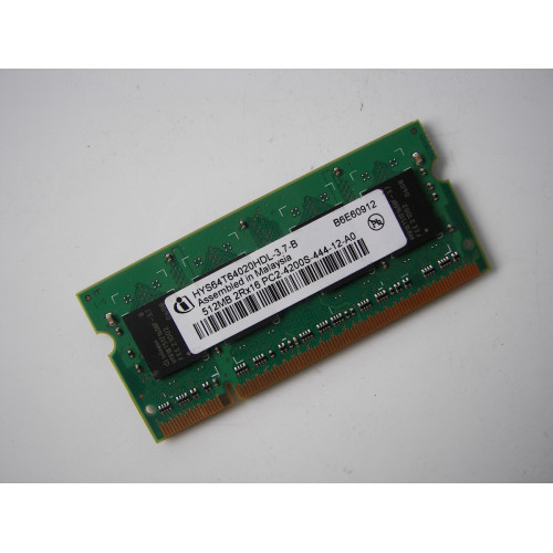 Infineon 512MB 2RX16 PC2-4200S-444-11-A0 HYS64T64020HDL-3.7-B RAM Laptop Memory