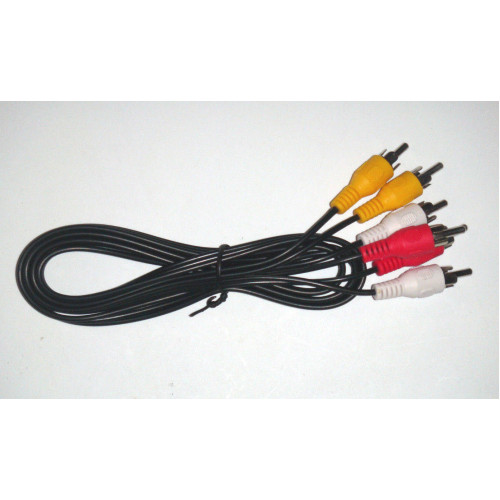 One (1) NEW 4 Feet RCA Composite Video/Stereo Audio Cable for VCR/TV/DVD/Camera