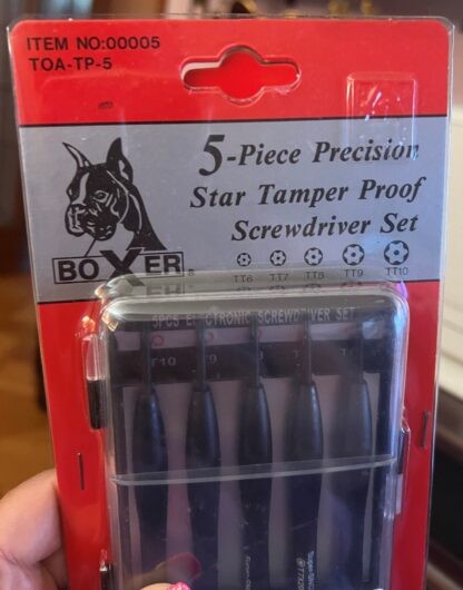 Boxer 5 Pc Precision Star Tamper Proof Electronic Screwdriver Set - Image 2