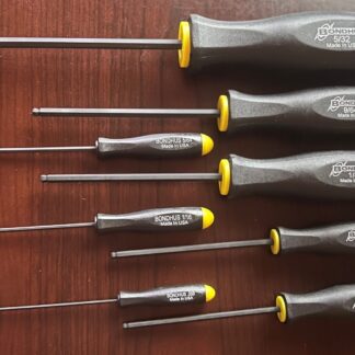 Bondhus 10632 8Pc. Balldriver Screwdrivers, Lifetime Warranty sizes .050-5/32