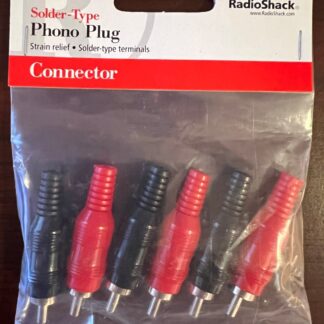 RadioShack Solder-Type Phono Plug Pkg Of 6, #274-451 Strain Relief