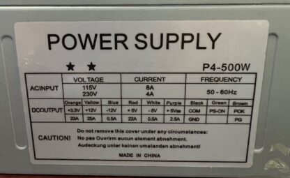 P4-500W Switching Power Supply For Desktop Computers Tested Good - Image 2