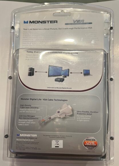 Monster 16 Ft High Performance VGA Cable 2048x1536 Resolution Refresh Rate 85 Hz - Image 2