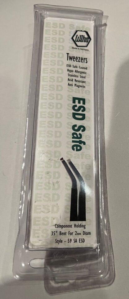 Wiha 44530 Tweezers ESD Safe Component Holding 35 Degrees Bent for 2mm Diam - Image 4