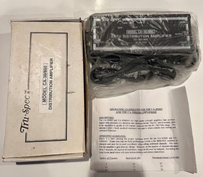 Tru-Spec Model CA-30/860 CA TV Distribution Amplifier 54-860 MHz 30 dB Gain NEW