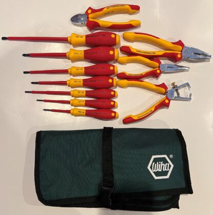WIHA 11 Piece Professional Electric Pliers/Cutters and Screwdriver Set, Germany