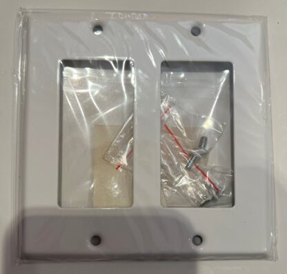 TayMac WW-RR Double Decorator Device Wall Plate 10 each Metal/White/Smooth