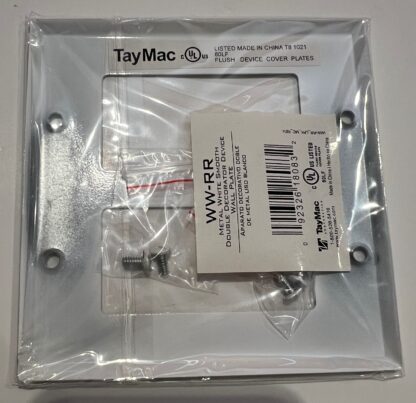 TayMac WW-RR Double Decorator Device Wall Plate 10 each Metal/White/Smooth - Image 3