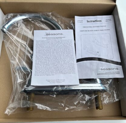 Seasons 419560 Anchor Point Two Handle Kitchen Faucet Polished Chrome - Image 2