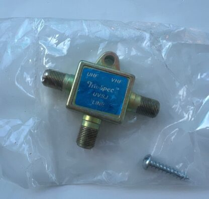 Tru-Spec UVSJ  3-input UHF and VHF splitter for TV antenna New
