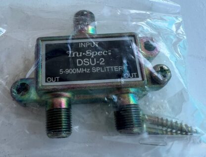 LOT OF 2 NEW DSU-2 5-900MHz 3-way Diecast Sat Cable TV U/V/FM Splitter Tru-Spec