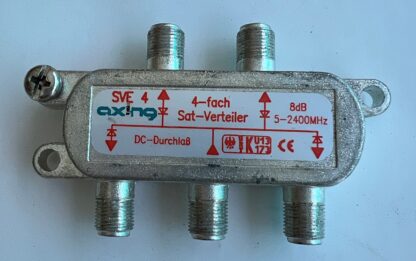LOT OF 2  AXING SVE 4   5-2400MHz  4-way Diecast Sat Cable TV U/V/FM Splitter