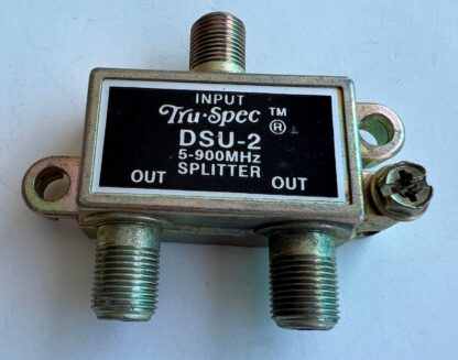 LOT OF 2  DSU-2 5-900MHz 3-way Diecast Sat Cable TV U/V/FM Splitter Tru-Spec