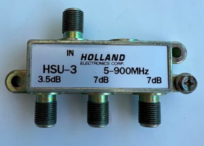 LOT OF 2 Holland HSU-3  5-900MHz Diecast Satellite Cable TV  Splitter