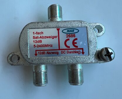 LOT OF 2 NAS2685 12dB 5-2400MHz  1-fach Diecast Sat Cable TV  Splitter