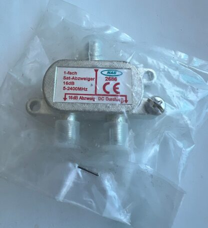 NEW NAS2686 16dB 5-2400MHz  1-fach Diecast Sat Cable TV  Splitter