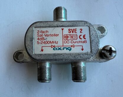 LOT OF 2 AXING SVE 2 4dB 5-2400MHz 2-fach Diecast Sat Cable TV  Splitter