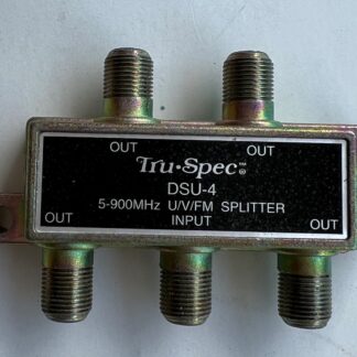 LOT OF 3  4-WAY Diecast Cable TV U/V/FM Coax Splitter Tru-Spec DSU-4 5-900MHz