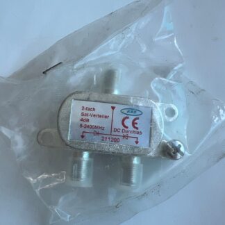NEW NAS 211200 4dB 5-2400MHz 2-fach Diecast Sat Cable TV  Splitter