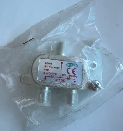 NEW NAS 211200 4dB 5-2400MHz 2-fach Diecast Sat Cable TV  Splitter