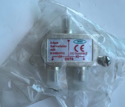 NEW NAS 2675 4dB 5-2400MHz 2-fach Diecast Sat Cable TV  Splitter
