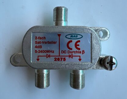 NAS 2675 4dB 5-2400MHz 2-fach Diecast Sat Cable TV  Splitter