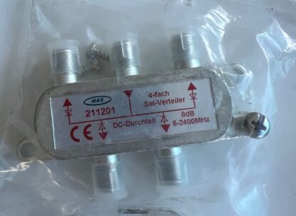 LOT OF 2 NEW NAS 211201  5-2400MHz 4-fach Diecast Satellite Cable TV  Splitter