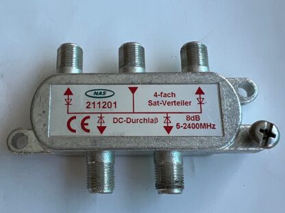 LOT OF 2  NAS 211201  5-2400MHz 4-fach Diecast Satellite Cable TV  Splitter