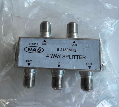 LOT OF 2 NEW NAS 211302  5-2150MHz 4-way Diecast Satellite Cable TV  Splitter