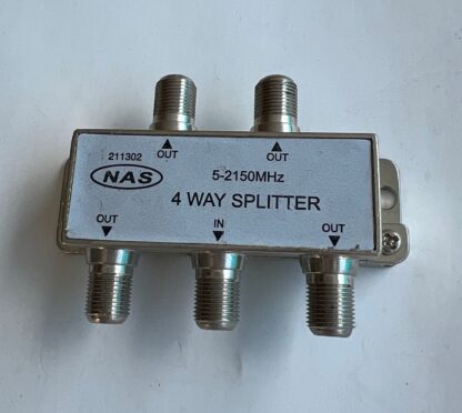 LOT OF 2  NAS 211302  5-2150MHz 4-way Diecast Satellite Cable TV  Splitter
