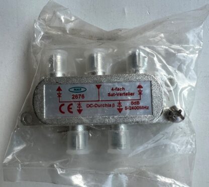LOT OF 2 NEW NAS 2676  5-2400MHz 4-fach Diecast Satellite Cable TV  Splitter