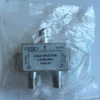 LOT OF 2 NEW NAS 211311   5-2400MHz SS02-02  2-Way  Sat Cable TV  Splitter