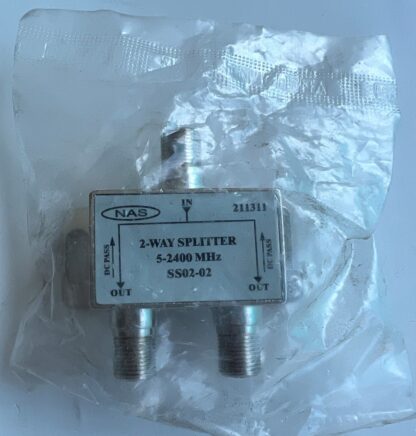 LOT OF 2 NEW NAS 211311   5-2400MHz SS02-02  2-Way  Sat Cable TV  Splitter