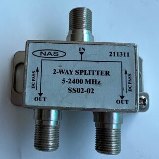 LOT OF 2  NAS 211311   5-2400MHz SS02-02  2-Way  Sat Cable TV  Splitter