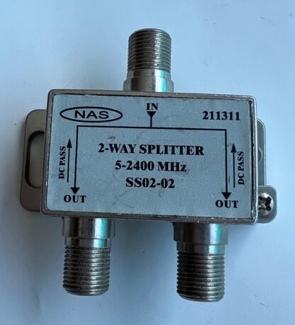 LOT OF 2  NAS 211311   5-2400MHz SS02-02  2-Way  Sat Cable TV  Splitter