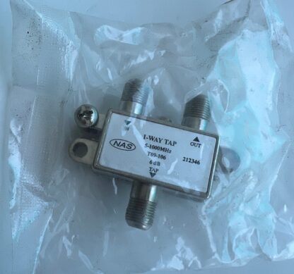 LOT OF 2 NEW NAS 212346  6dB  5-1000MHz T09-106 1-Way  Sat Cable TV  Splitter