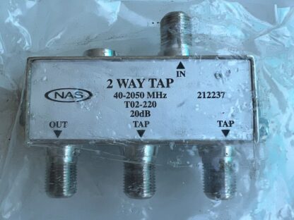 NEW NAS 212237  40-2050MHz  20dB  T02-220  2-Way  Satellite Cable TV  Splitter