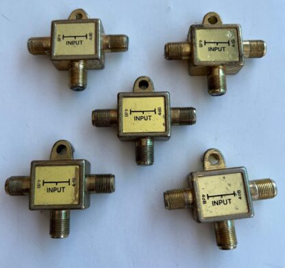LOT OF 5    2-Way  Sat Cable TV   Splitters - Image 3