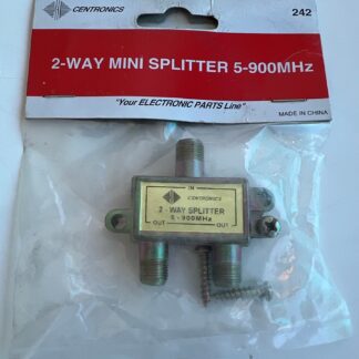 LOT OF 2 NEW CENTRONICS 242   5-900MHz   2-Way  Sat Cable TV  Mini Splitter