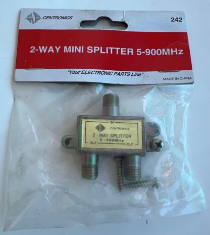 LOT OF 2 NEW CENTRONICS 242   5-900MHz   2-Way  Sat Cable TV  Mini Splitter