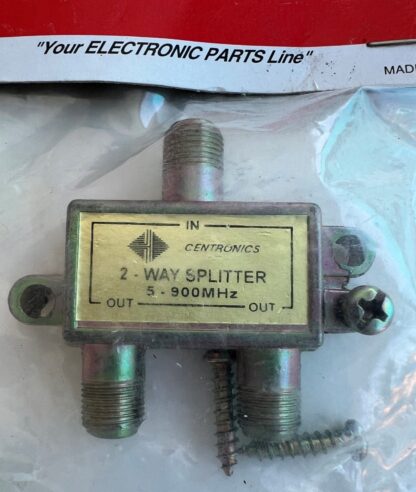 LOT OF 2 NEW CENTRONICS 242   5-900MHz   2-Way  Sat Cable TV  Mini Splitter - Image 2