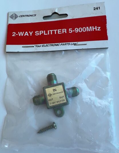 LOT OF 2 NEW CENTRONICS 241   5-900MHz   2-Way  Sat Cable TV   Splitter