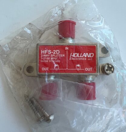 LOT OF 2 NEW Holland HFS-2D 5-2150MHz Diode Steered 2-Way Sat Cable TV Splitter