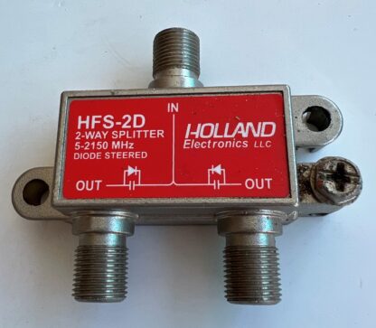 LOT OF 2  Holland HFS-2D 5-2150MHz Diode Steered 2-Way Sat Cable TV Splitter
