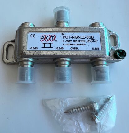 LOT OF 2 PCT-NGNII-3S GENESIS II 3-Way Coaxial Cable Satellite Splitters NEW